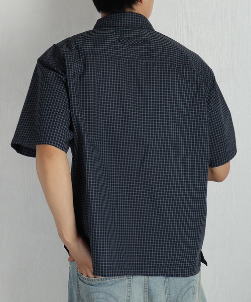WESTSEA(ウエストシー)の「チェック柄 半袖シャツ オーバーサイズ ワイドシルエット レギュラーカラーシャツ(シャツ/ブラウス・メンズ・ホワイト/チャコール/ネイビー・M/L)」の17枚目の写真