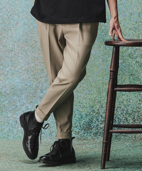 THEOREM(セオレム)の「mp14976- Turn ups Sta-Pre Tapered Pants ダブルテーパードパンツ(TRM-P002A)(その他パンツ・メンズ・グレー/ネイビー/ブラウン/ベージュ/ブラック・XL/L/M/S)」の2枚目の写真