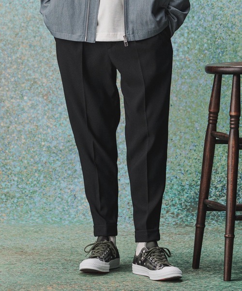 THEOREM(セオレム)の「mp14976- Turn ups Sta-Pre Tapered Pants ダブルテーパードパンツ(TRM-P002A)(その他パンツ・メンズ・グレー/ネイビー/ブラウン/ベージュ/ブラック・XL/L/M/S)」の1枚目の写真
