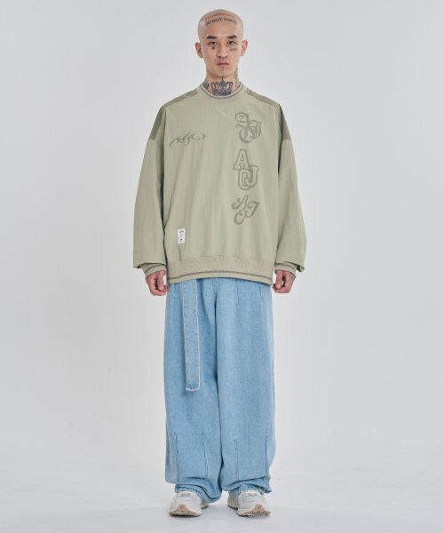 AJOBYAJO（アジョバイアジョ）の「[PBA] Total Logo Nylon Sweatshirt [BEIGE]（スウェット・レディース・その他・L/XL）」の6枚目の写真