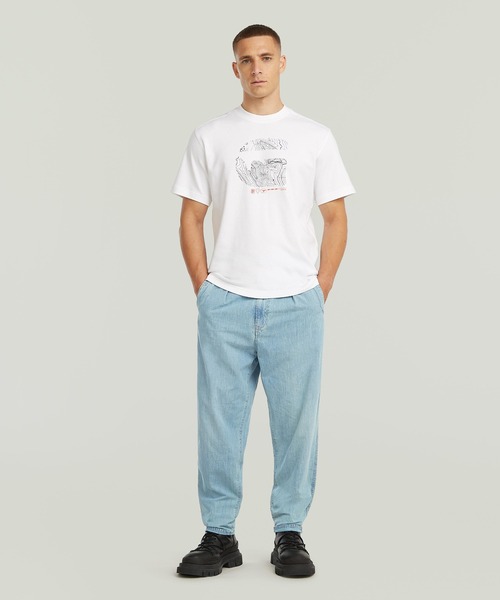 Pleated Chino Denim Relaxed Tapered/フロントプリーツチノディテール