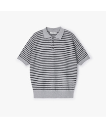 Pure Cotton Collar Knit Stripe 3Color