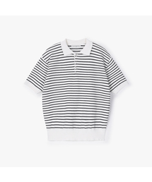 Pure Cotton Collar Knit Stripe 3Color