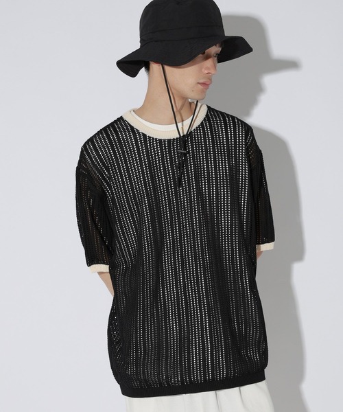 LAKOLE（ラコレ）の「透かしニットリンガーT / 665203（ニット/セーター・メンズ・ホワイト/ブラウン/ブラック・MEDIUM/LARGE）」の3枚目の写真