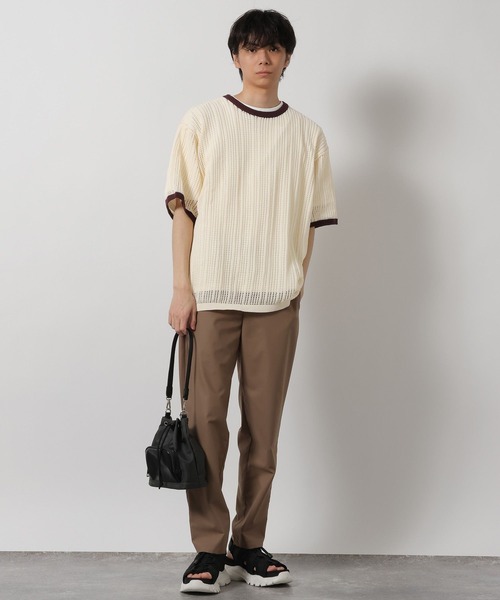LAKOLE（ラコレ）の「透かしニットリンガーT / 665203（ニット/セーター・メンズ・ホワイト/ブラウン/ブラック・MEDIUM/LARGE）」の4枚目の写真