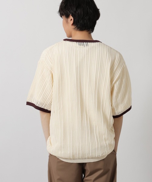 LAKOLE（ラコレ）の「透かしニットリンガーT / 665203（ニット/セーター・メンズ・ホワイト/ブラウン/ブラック・MEDIUM/LARGE）」の5枚目の写真