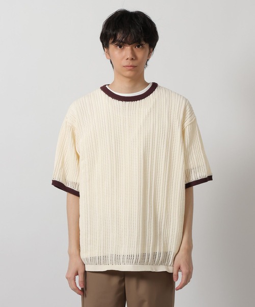 LAKOLE（ラコレ）の「透かしニットリンガーT / 665203（ニット/セーター・メンズ・ホワイト/ブラウン/ブラック・MEDIUM/LARGE）」の10枚目の写真
