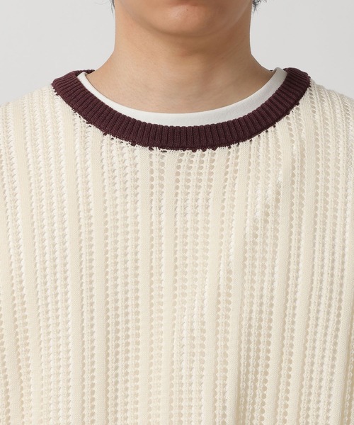 LAKOLE（ラコレ）の「透かしニットリンガーT / 665203（ニット/セーター・メンズ・ホワイト/ブラウン/ブラック・MEDIUM/LARGE）」の14枚目の写真