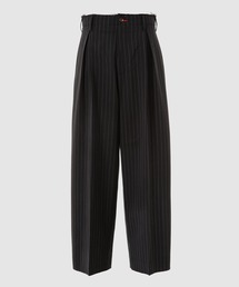 Pleats bonded wool pants