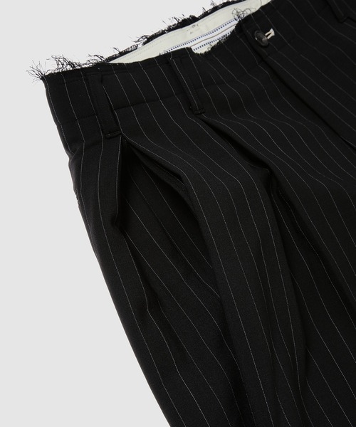 KHOKI（コッキ）の「Pleats bonded wool pants（その他パンツ・メンズ・ブラック/ネイビー・2）」の7枚目の写真