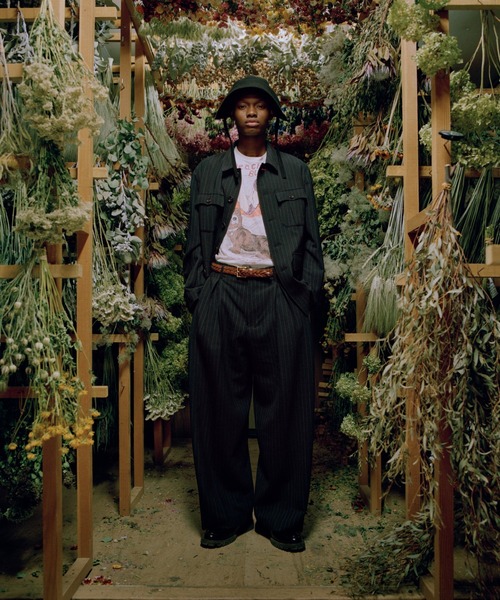 KHOKI（コッキ）の「Pleats bonded wool pants（その他パンツ・メンズ・ブラック/ネイビー・2）」の4枚目の写真