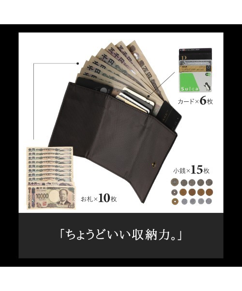 LASIEM（ラシエム）の「財布 メンズ 三つ折り財布 本革 ミニ財布 小さい財布 コンパクト ミニウォレット 3つ折り（財布・メンズ・ネイビー/グリーン/サンドグレー/グレー/ブラック・FREE）」の14枚目の写真