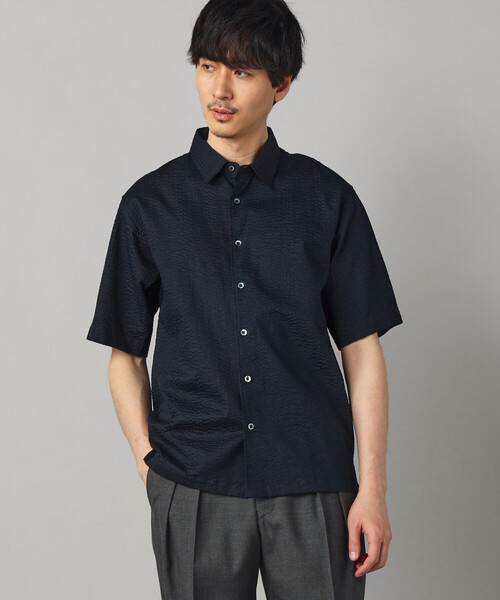 COMME CA MEN(コムサメン)の「コットンウエーブ 半袖レギュラーカラーシャツ(シャツ/ブラウス・メンズ・サックスブルー/ネイビー/ホワイト・S/M/L)」の10枚目の写真