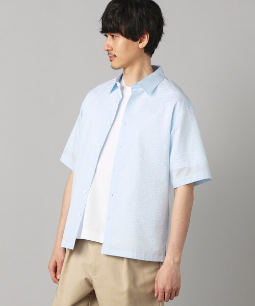 COMME CA MEN(コムサメン)の「コットンウエーブ 半袖レギュラーカラーシャツ(シャツ/ブラウス・メンズ・サックスブルー/ネイビー/ホワイト・S/M/L)」の13枚目の写真