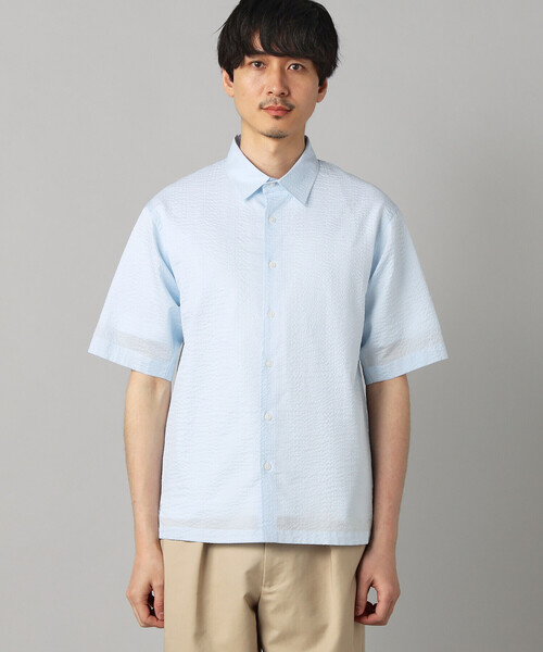COMME CA MEN(コムサメン)の「コットンウエーブ 半袖レギュラーカラーシャツ(シャツ/ブラウス・メンズ・サックスブルー/ネイビー/ホワイト・S/M/L)」の15枚目の写真