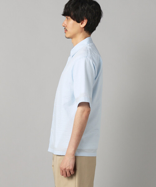 COMME CA MEN(コムサメン)の「コットンウエーブ 半袖レギュラーカラーシャツ(シャツ/ブラウス・メンズ・サックスブルー/ネイビー/ホワイト・S/M/L)」の16枚目の写真