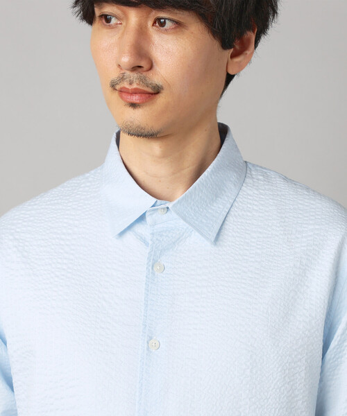 COMME CA MEN(コムサメン)の「コットンウエーブ 半袖レギュラーカラーシャツ(シャツ/ブラウス・メンズ・サックスブルー/ネイビー/ホワイト・S/M/L)」の18枚目の写真