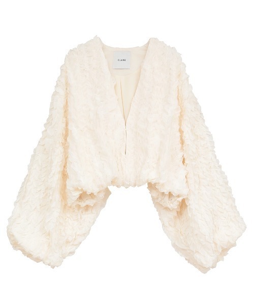 CLANE クラネ　カーディガン　ボレロ CLANE/クラネ/TOP STITCHED FRILL BOLERO（カーディガン/ボレロ