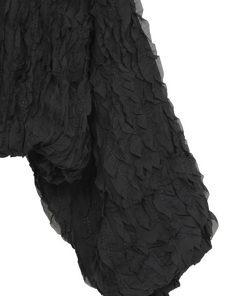 CLANE（クラネ）の「CLANE/クラネ/TOP STITCHED FRILL BOLERO（カーディガン/ボレロ・レディース・アイボリー/ブラック・F）」の12枚目の写真