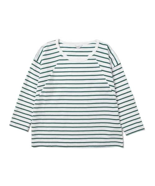 Kvivit（キーヴィット）の「kvivit  / ボーダー7分袖 Tシャツ（Tシャツ/カットソー・レディース・ネイビー/ホワイト・ONE SIZE）」の4枚目の写真