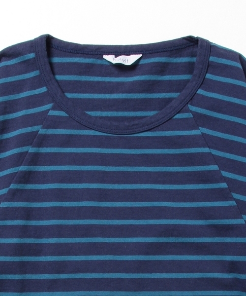 Kvivit（キーヴィット）の「kvivit  / ボーダー7分袖 Tシャツ（Tシャツ/カットソー・レディース・ネイビー/ホワイト・ONE SIZE）」の6枚目の写真