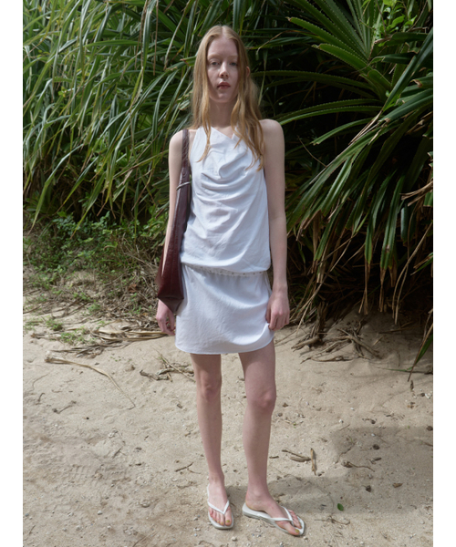 Kijun(キジュン)の「Cowl Mini Dress Off-White(ワンピース・レディース・その他・SMALL/MEDIUM)」の1枚目の写真