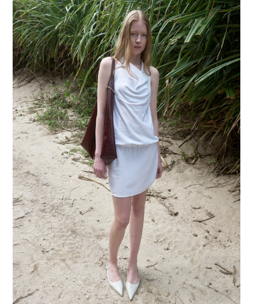 Kijun(キジュン)の「Cowl Mini Dress Off-White(ワンピース・レディース・その他・SMALL/MEDIUM)」の2枚目の写真