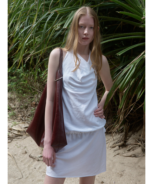 Kijun(キジュン)の「Cowl Mini Dress Off-White(ワンピース・レディース・その他・SMALL/MEDIUM)」の3枚目の写真