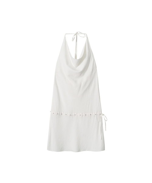 Kijun(キジュン)の「Cowl Mini Dress Off-White(ワンピース・レディース・その他・SMALL/MEDIUM)」の4枚目の写真