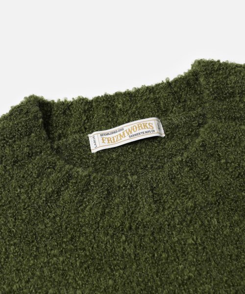 FRIZMWORKS(フリズムワークス)の「ALPACA BOUCLE KNIT _ OLIVE(ニット/セーター・レディース・その他・LARGE/MEDIUM/X-LARGE/SMALL)」の3枚目の写真
