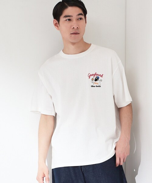 THE SHOP TK (ザ ショップ ティーケー )の「ヒゲオジ サガラ刺繍 半袖Tシャツ 【洗濯機OK】(Tシャツ/カットソー・メンズ・オフホワイト/ブラック・03/02)」の7枚目の写真