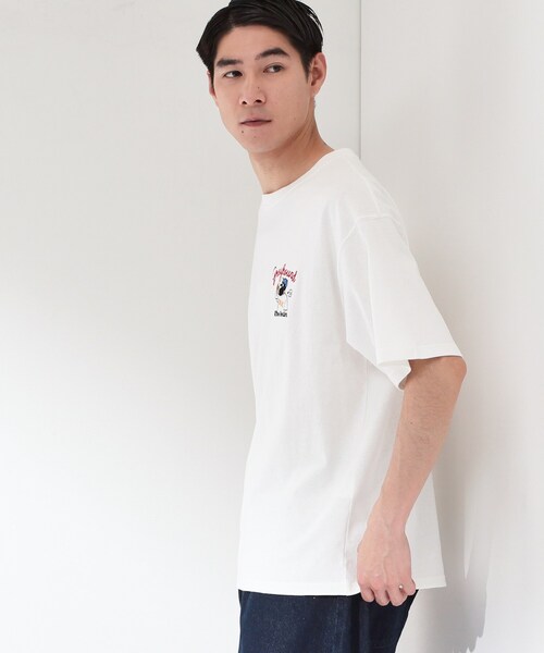 THE SHOP TK (ザ ショップ ティーケー )の「ヒゲオジ サガラ刺繍 半袖Tシャツ 【洗濯機OK】(Tシャツ/カットソー・メンズ・オフホワイト/ブラック・03/02)」の8枚目の写真