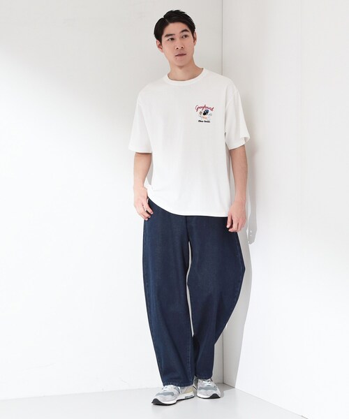 THE SHOP TK (ザ ショップ ティーケー )の「ヒゲオジ サガラ刺繍 半袖Tシャツ 【洗濯機OK】(Tシャツ/カットソー・メンズ・オフホワイト/ブラック・03/02)」の9枚目の写真