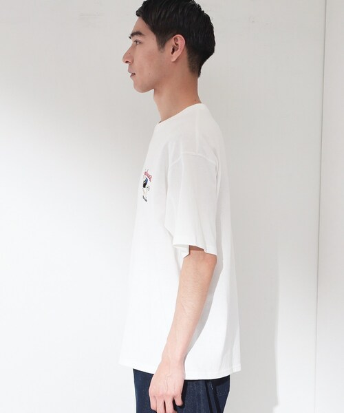 THE SHOP TK (ザ ショップ ティーケー )の「ヒゲオジ サガラ刺繍 半袖Tシャツ 【洗濯機OK】(Tシャツ/カットソー・メンズ・オフホワイト/ブラック・03/02)」の12枚目の写真