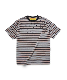 Star Floking Stripe Tee (CHARCOAL)