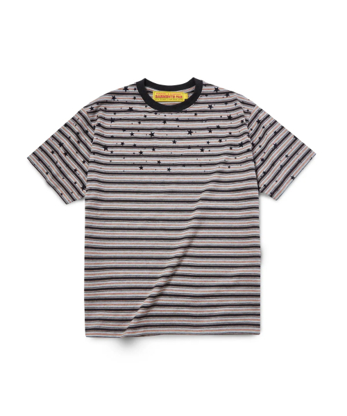GARMENTS FAB(ガーメンツファブ)の「Star Floking Stripe Tee (CHARCOAL)(Tシャツ/カットソー・レディース・その他・LARGE)」の1枚目の写真