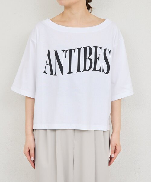 GALLARDAGALANTE(ガリャルダガランテ)の「オフショルロゴカットソー(Tシャツ/カットソー・レディース・ブルー/ブラウン/ホワイト・FREE)」の11枚目の写真