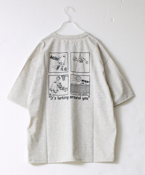 FREDY MAC(フレディーマック)の「【FREDYMAC/フレディマック】度詰め天竺オバケ刺繍TEE(Tシャツ/カットソー・メンズ・アイボリー/ホワイト・L/M)」の2枚目の写真