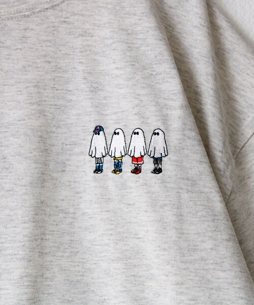 FREDY MAC(フレディーマック)の「【FREDYMAC/フレディマック】度詰め天竺オバケ刺繍TEE(Tシャツ/カットソー・メンズ・アイボリー/ホワイト・L/M)」の7枚目の写真