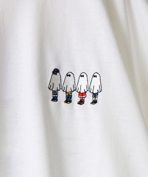 FREDY MAC(フレディーマック)の「【FREDYMAC/フレディマック】度詰め天竺オバケ刺繍TEE(Tシャツ/カットソー・メンズ・アイボリー/ホワイト・L/M)」の12枚目の写真