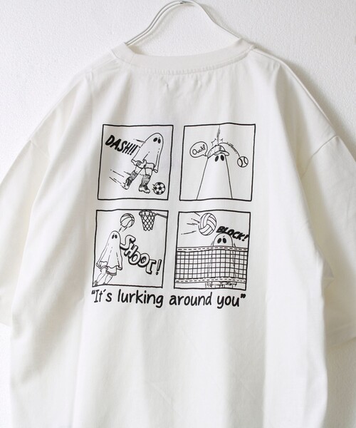 FREDY MAC(フレディーマック)の「【FREDYMAC/フレディマック】度詰め天竺オバケ刺繍TEE(Tシャツ/カットソー・メンズ・アイボリー/ホワイト・L/M)」の3枚目の写真
