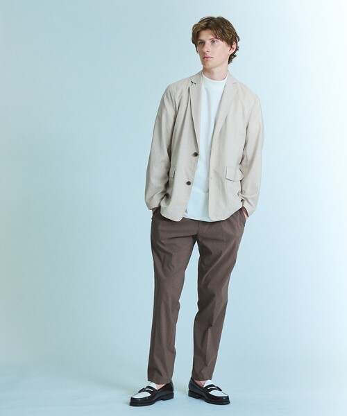 ABAHOUSE(アバハウス)の「【セットアップ対応】スーパーストレッチ リネンイージースラックス(スラックス・メンズ・ライトブラウン/ネイビー・44/46/48/50)」の3枚目の写真