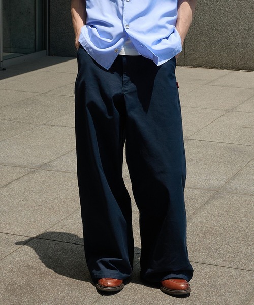Perushu(ペルーシュ)の「WIDE STRAIGHT STUDS WORK PANTS/ワイドストレートスタッズワークパンツ(その他パンツ・メンズ・ブラック/ネイビー/ブラウン・MEDIUM/LARGE/SMALL)」の3枚目の写真