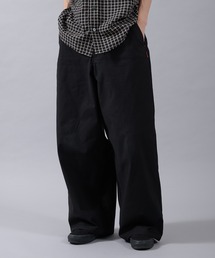 Perushu（ペルーシュ）の「WIDE STRAIGHT STUDS WORK PANTS／ワイドストレートスタッズワークパンツ（その他パンツ）」
