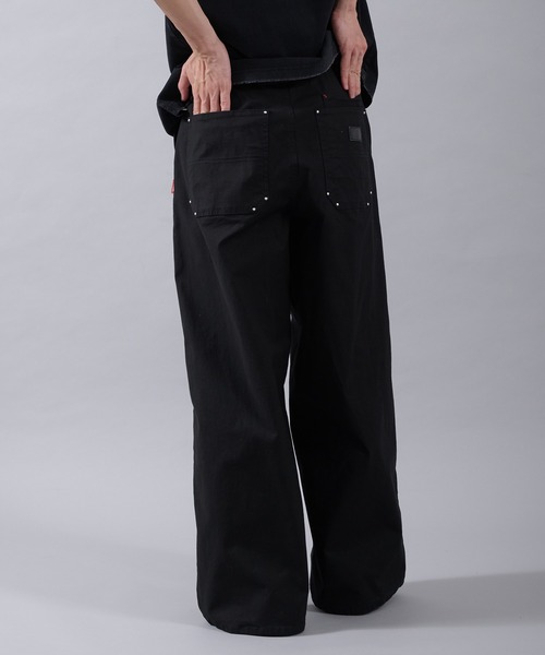 Perushu(ペルーシュ)の「WIDE STRAIGHT STUDS WORK PANTS/ワイドストレートスタッズワークパンツ(その他パンツ・メンズ・ブラック/ネイビー/ブラウン・MEDIUM/LARGE/SMALL)」の5枚目の写真