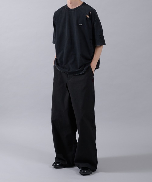 Perushu(ペルーシュ)の「WIDE STRAIGHT STUDS WORK PANTS/ワイドストレートスタッズワークパンツ(その他パンツ・メンズ・ブラック/ネイビー/ブラウン・MEDIUM/LARGE/SMALL)」の8枚目の写真