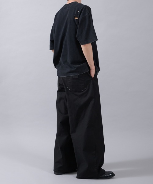 Perushu(ペルーシュ)の「WIDE STRAIGHT STUDS WORK PANTS/ワイドストレートスタッズワークパンツ(その他パンツ・メンズ・ブラック/ネイビー/ブラウン・MEDIUM/LARGE/SMALL)」の11枚目の写真