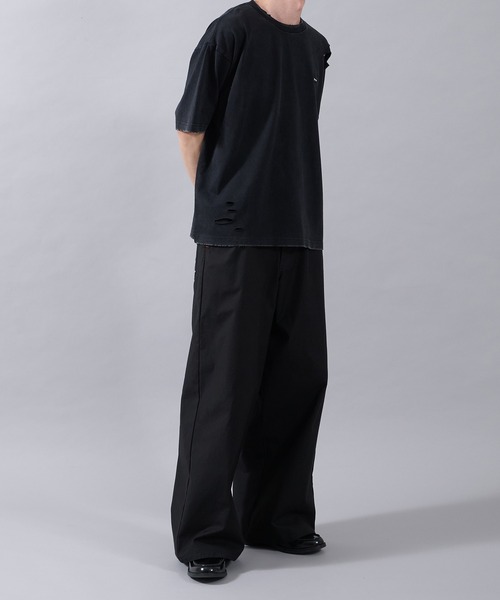 Perushu(ペルーシュ)の「WIDE STRAIGHT STUDS WORK PANTS/ワイドストレートスタッズワークパンツ(その他パンツ・メンズ・ブラック/ネイビー/ブラウン・MEDIUM/LARGE/SMALL)」の12枚目の写真