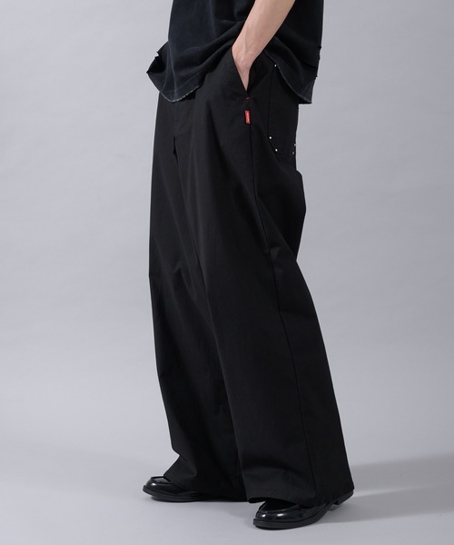 Perushu(ペルーシュ)の「WIDE STRAIGHT STUDS WORK PANTS/ワイドストレートスタッズワークパンツ(その他パンツ・メンズ・ブラック/ネイビー/ブラウン・MEDIUM/LARGE/SMALL)」の7枚目の写真