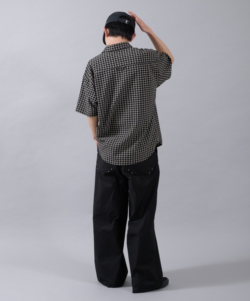 Perushu(ペルーシュ)の「WIDE STRAIGHT STUDS WORK PANTS/ワイドストレートスタッズワークパンツ(その他パンツ・メンズ・ブラック/ネイビー/ブラウン・MEDIUM/LARGE/SMALL)」の19枚目の写真